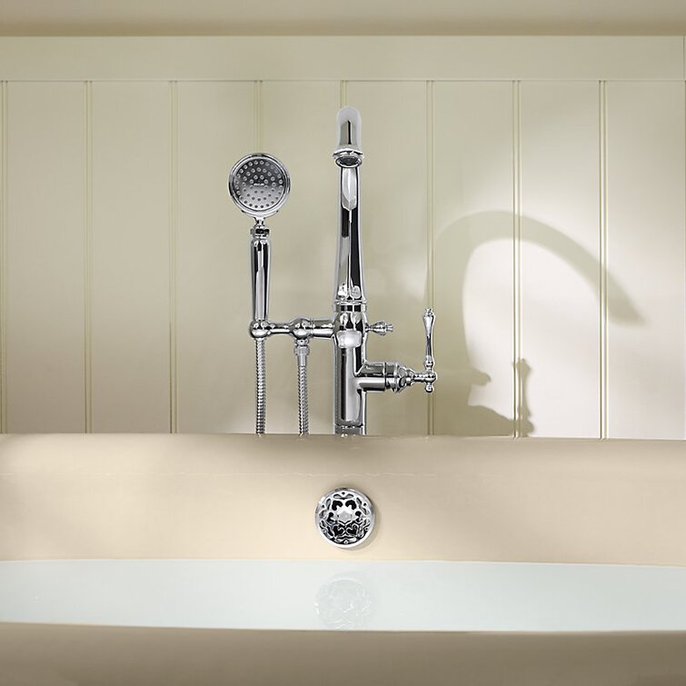 Kelston Floor-Mount Bath Filler Trim with Handshower shops